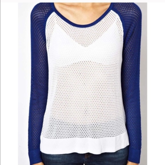 Rag & Bone Wringer Perforated Raglan Sweater E41 - Picture 1 of 8